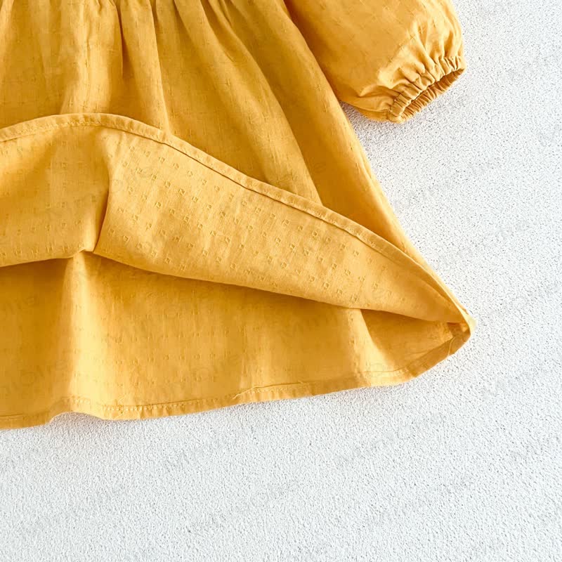 Vintage- Kleid für kleine Mädchen mit Gestickt Kragen und langen Ärmeln - image 12