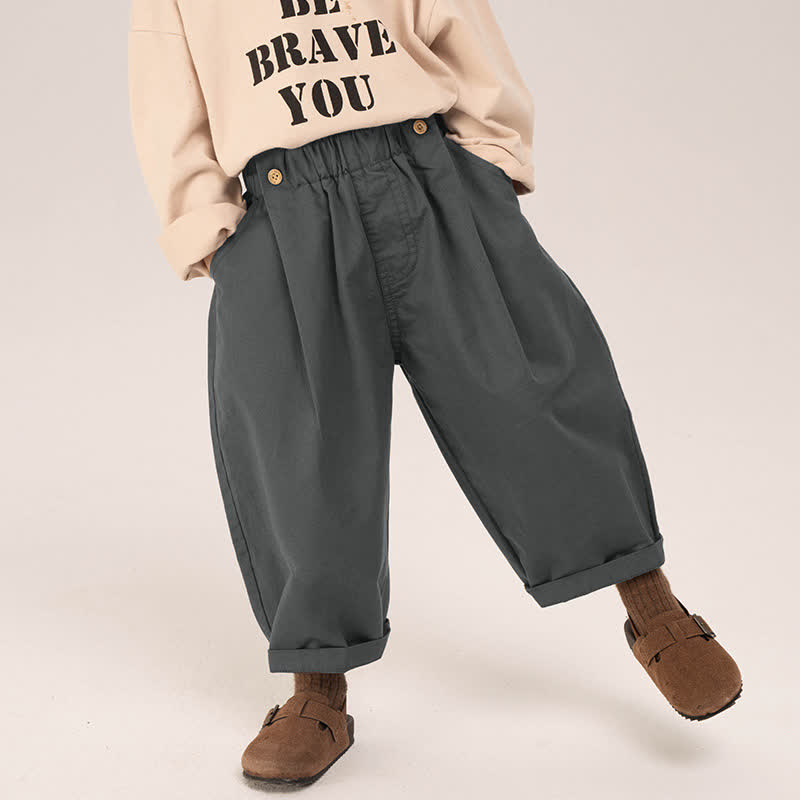 Kleinkind-Jungen, Einfarbig, locker geschnitten, mit umgeschlagenem Saum und weitem Hose - image 1