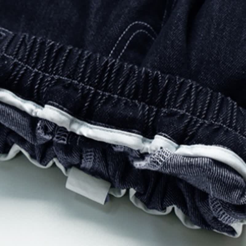 Hose mit Gestickt für Kleinkind , Denim Bein - image 5