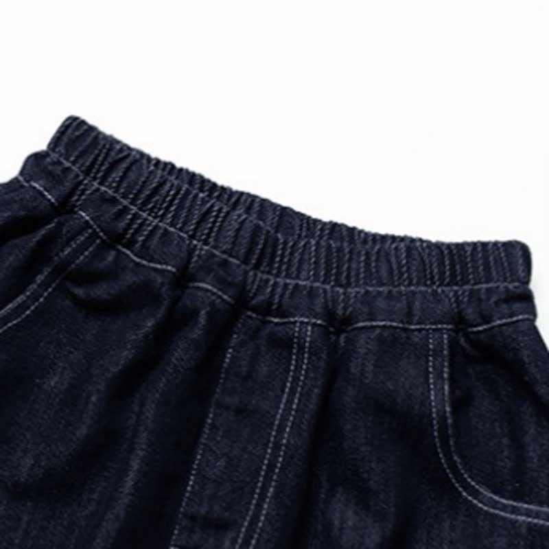 Hose mit Gestickt für Kleinkind , Denim Bein - image 4