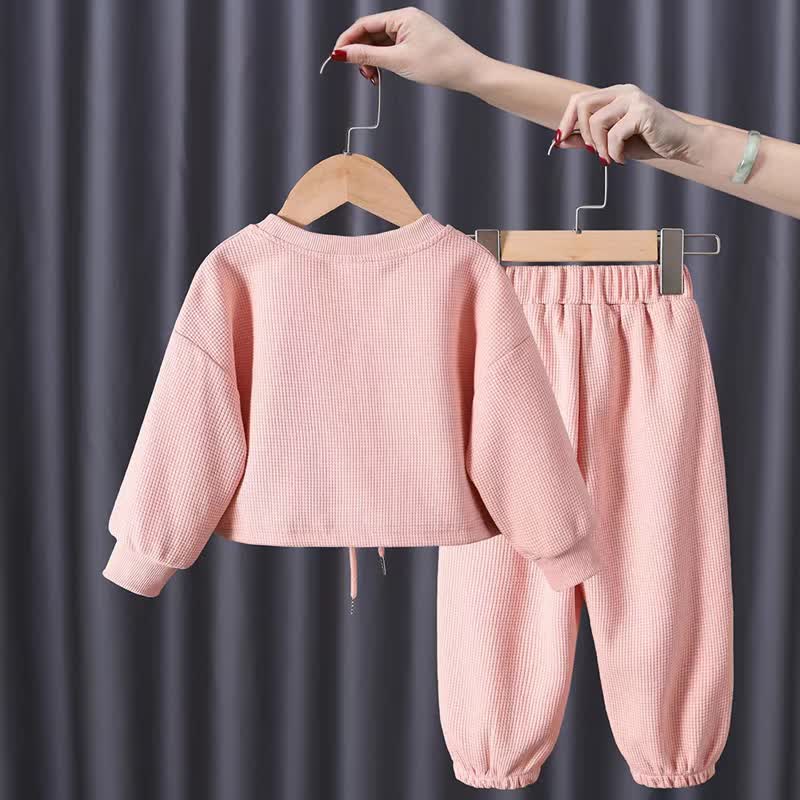 2-teiliges Set aus Sweatshirt und Jogginghose mit Bär/ Blume für Kleinkinder - image 5