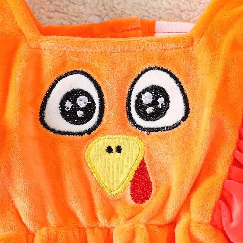 Baby Truthahn-Rüschen- Bodysuit mit langen Ärmeln - image 4
