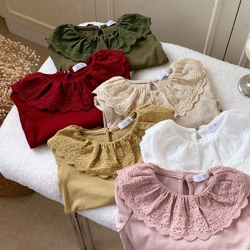 Langarm-T-Shirt mit Lace für Kleinkind - image 4