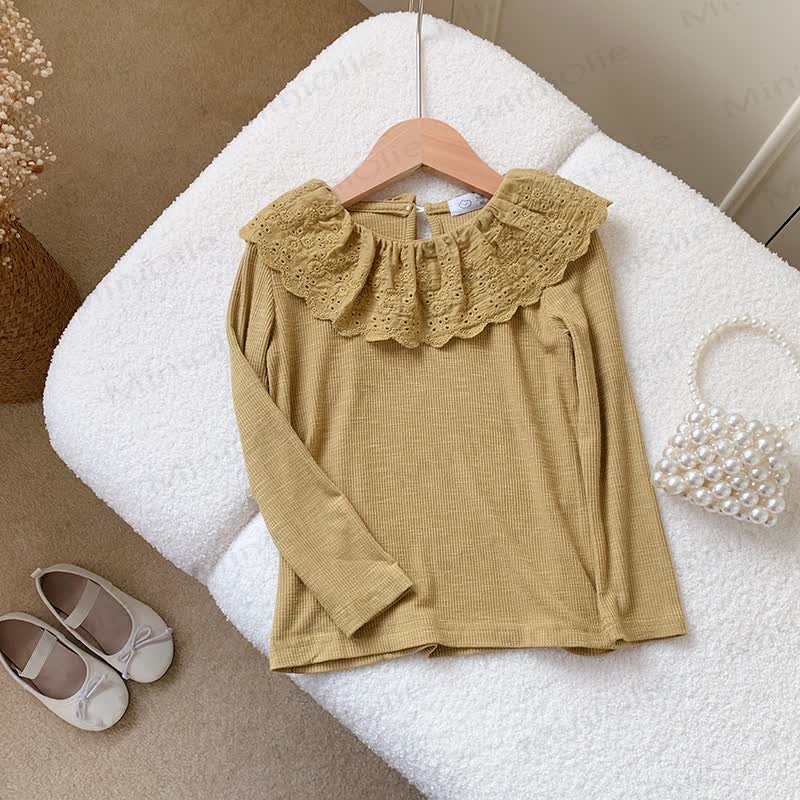 Langarm-T-Shirt mit Lace für Kleinkind - Gelb - 8-9J - image 9