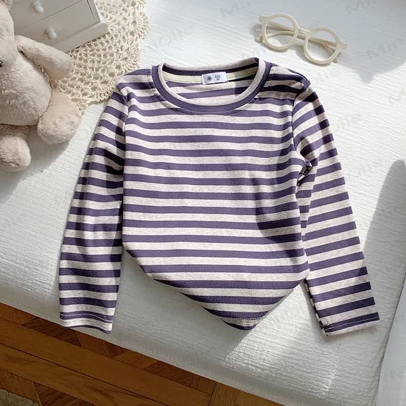 Langarm-T-Shirt mit Streifen für Kleinkind - Lila Streifen - 10-11J - image 13