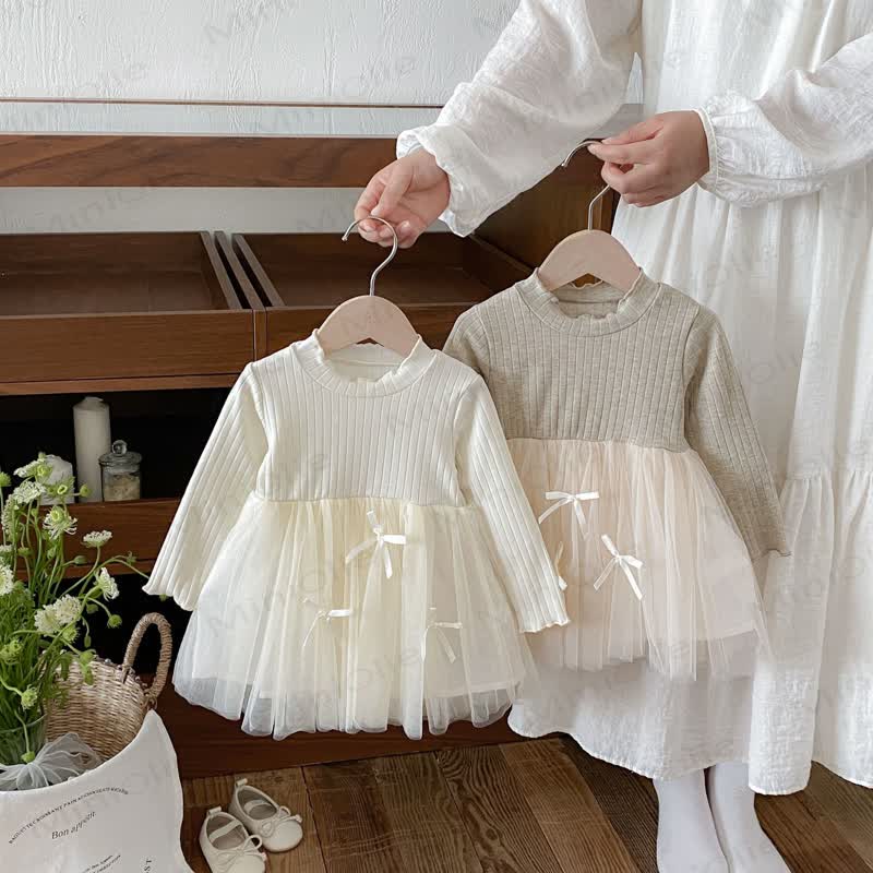 Langarm Stricken für Kleid und Kleinkind-Mädchen - image 1