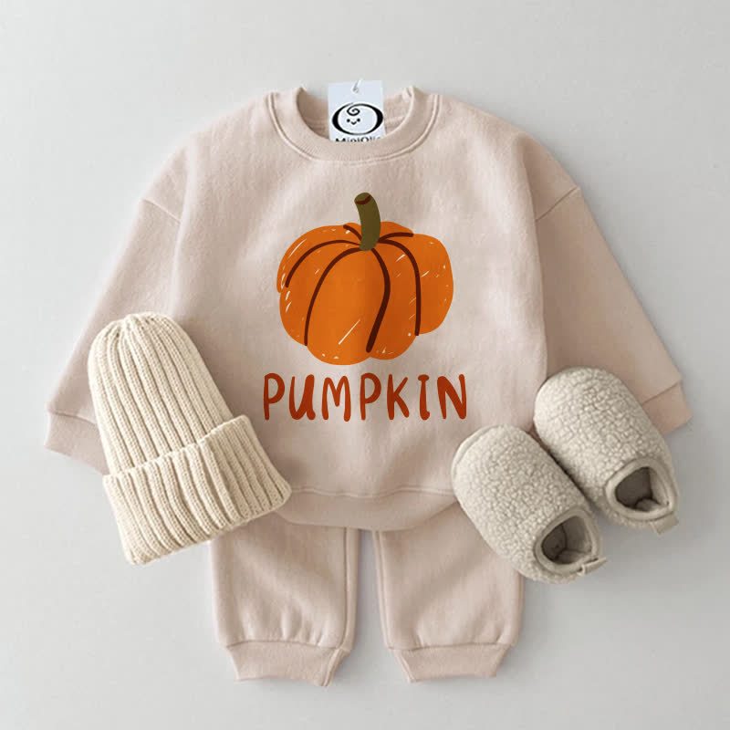 PUMPKIN Baby - Sweatshirt - Set in Beige , 2-teilig - Beige - 2-3J - image 1
