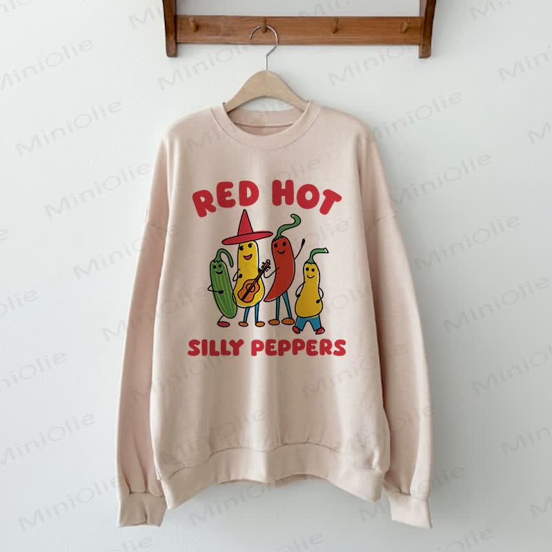 RED HOT SILLY PEPPERS Baby Beige Familien Sweatshirt - Beige - Sweatshirt für Erwachsene: XL - image 2