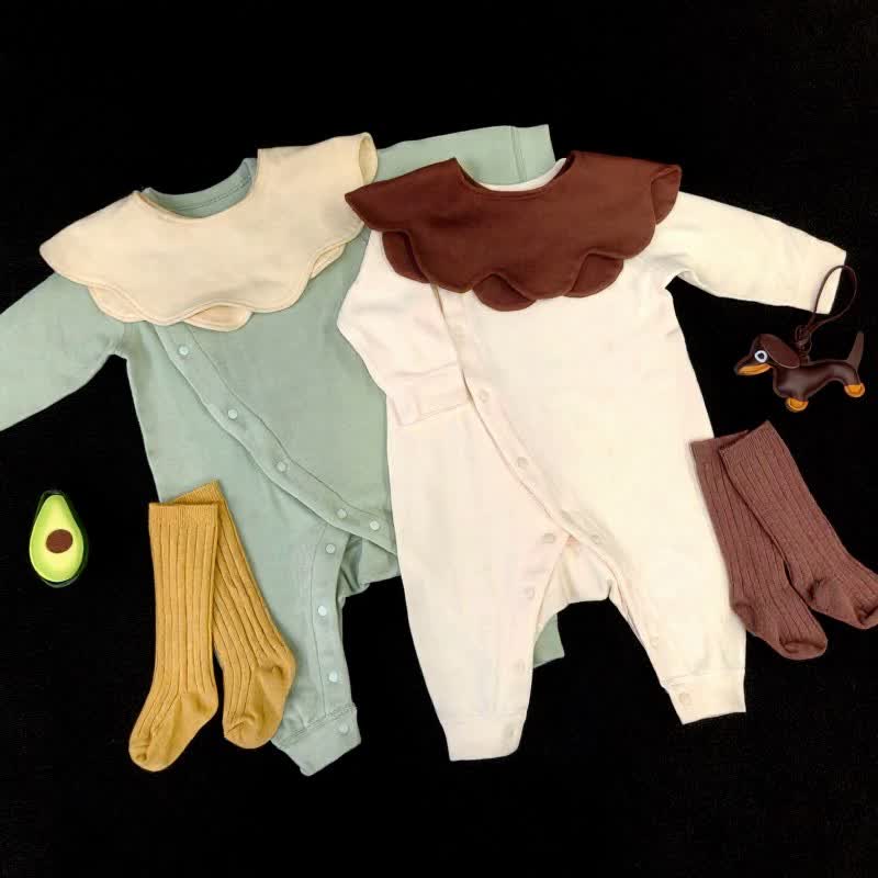Baby Strampler mit Einfarbig und Strampler gefüttert - image 1