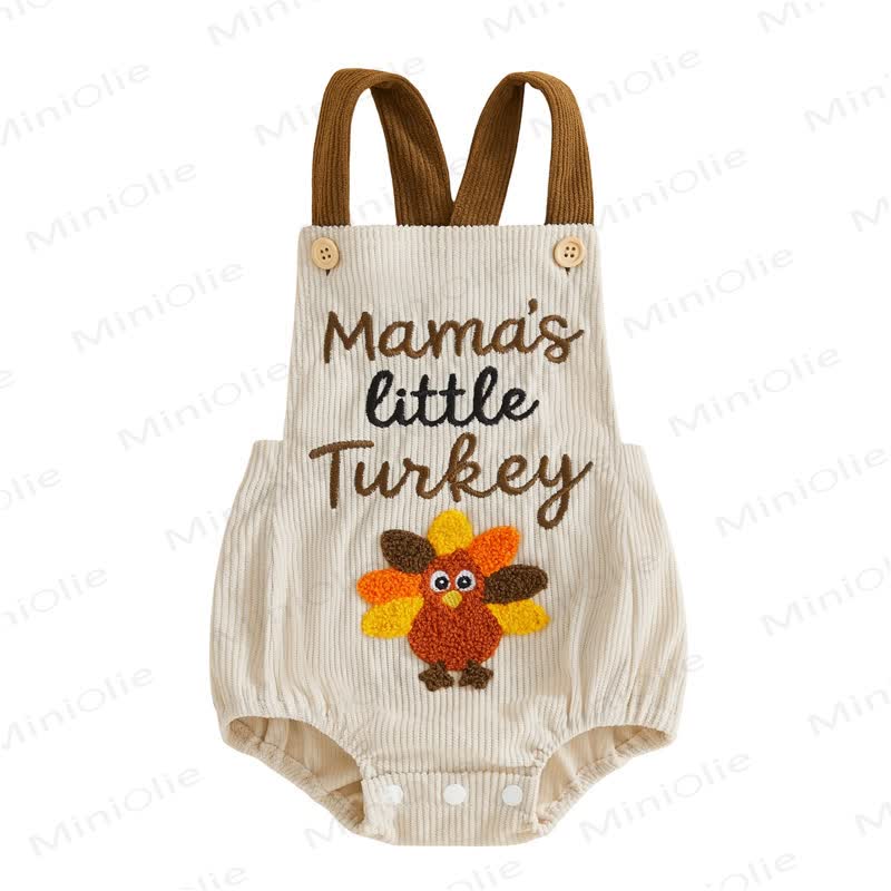 Baby Bodysuit mit Trägern in Truthahn-/Croissant-Optik - Little Turkey - 12-18M - image 2
