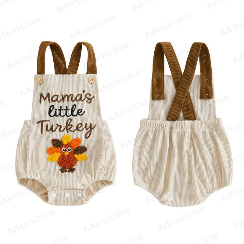 Baby Bodysuit mit Trägern in Truthahn-/Croissant-Optik - image 3