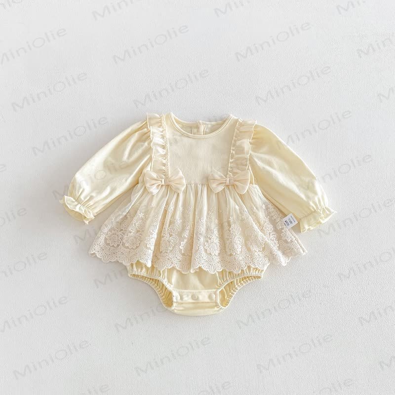 Baby Bodysuit mit Vintage - Spitzenbesatz  - image 5