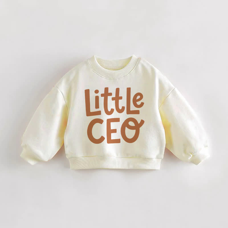 LITTLE CEO Baby Kleinkind Sweatshirt - Creme - 3-5J - image 1