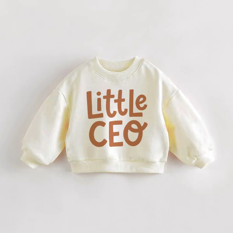 LITTLE CEO Baby Kleinkind Sweatshirt - Creme - 3-5J - image 1