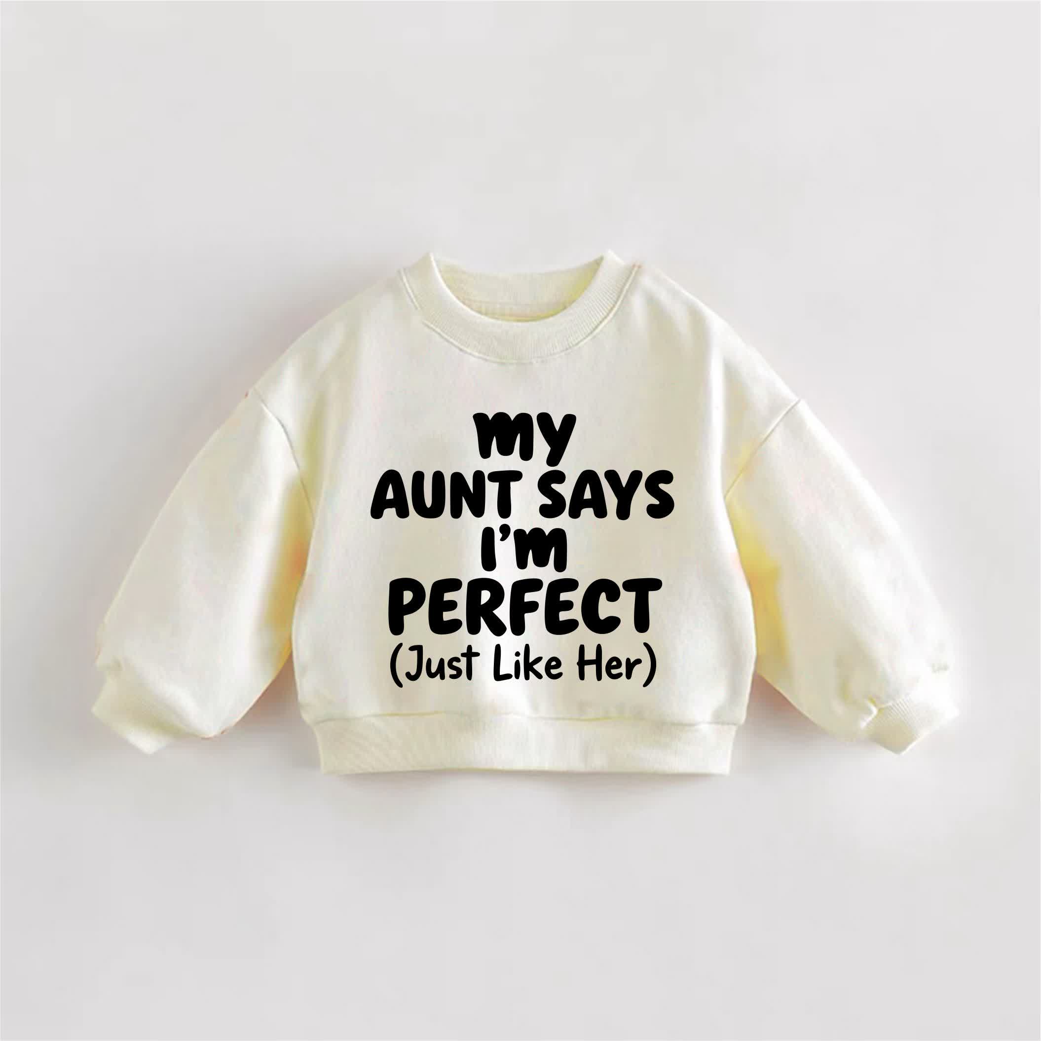 MY AUNT SAYS I'M PERFECT (genau wie sie) Baby Kleinkind - Sweatshirt in Creme - Creme - 3-5J - image 1