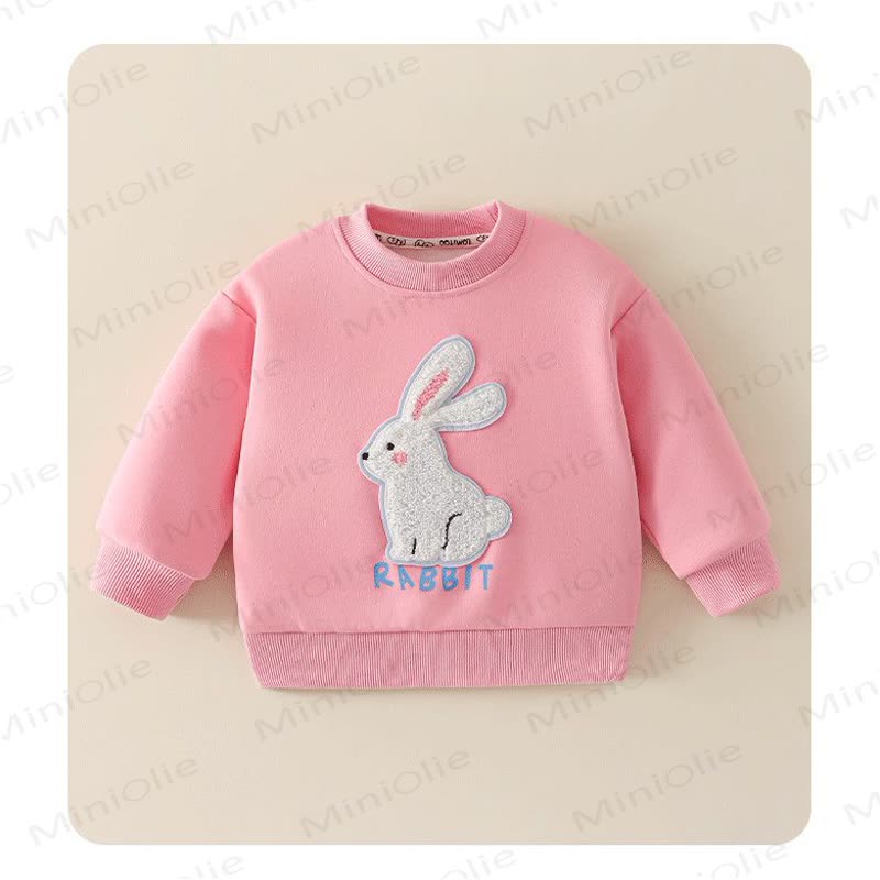 Kleinkind Sweatshirt mit Tier -Applikationen und Rundhalsausschnitt - Rosa - 8-9J - image 4