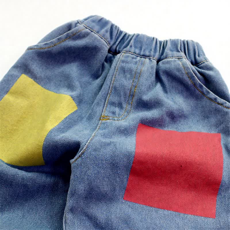 Verspielte Hose mit Farbblock für Kleinkind - image 3