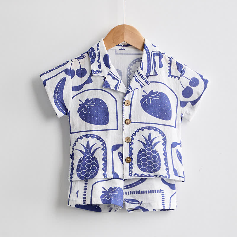 2-teiliges Set aus Baby Kleinkind Obst Shirt und Shorts - image 2