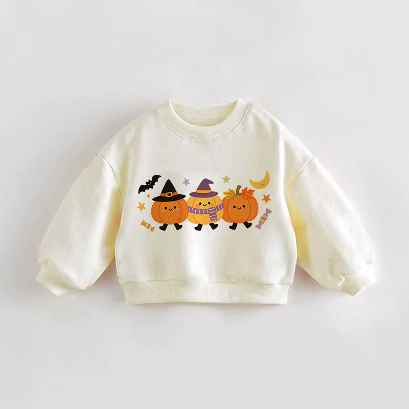 Niedliches Halloween-Kürbis- Sweatshirt für Baby und Kleinkind - Creme - 3-5J - image 1