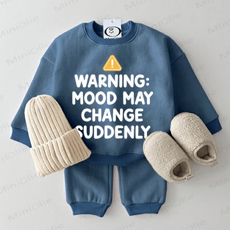 WARNUNG: MOOD KANN SICH PLÖTZLICH ÄNDERN. Baby Sweatshirt Set , 2-teilig , Blau. - Blau - 2-3J - image 1