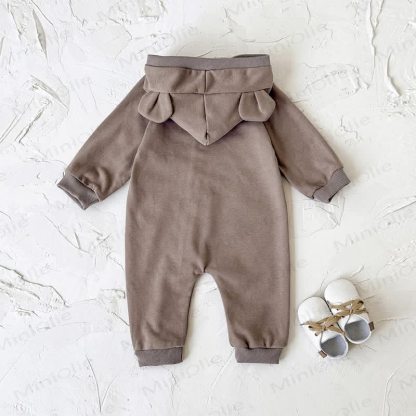 BEAR BABY Baby Bär Kapuzen- Strampler mit Reißverschluss - image 3