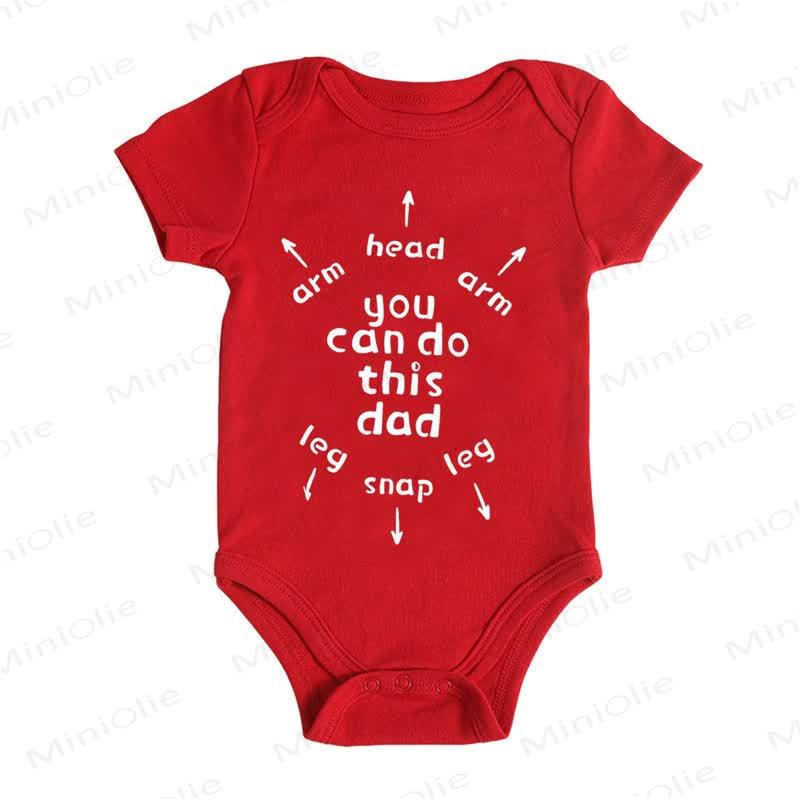 „YOU CAN DO THIS DAD!“ Bodysuit mit Grafik - Rot - 18-24M - image 3
