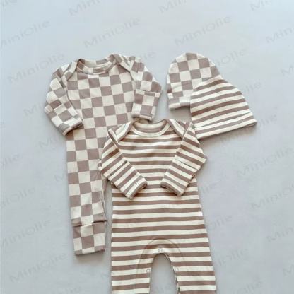 Beige Baby Strampler mit passender Hut - image 3