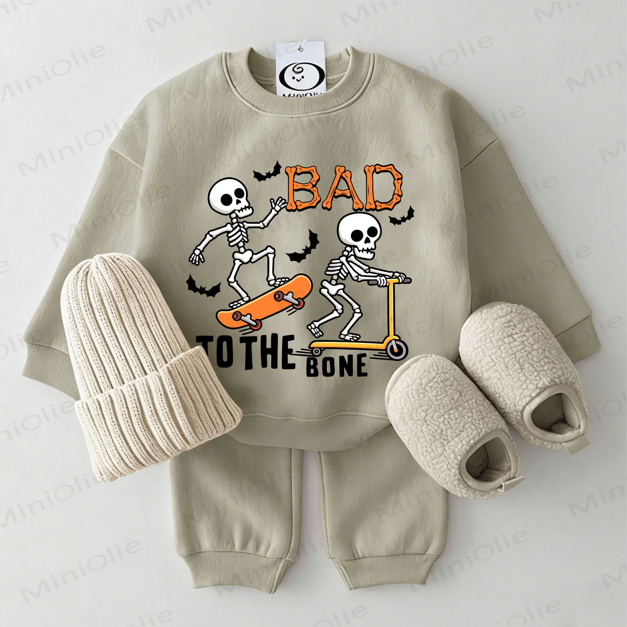 BAD TO THE BONE Baby Sportanzug , 2-teiliges Set - Grau Grün - 2-3J - image 1