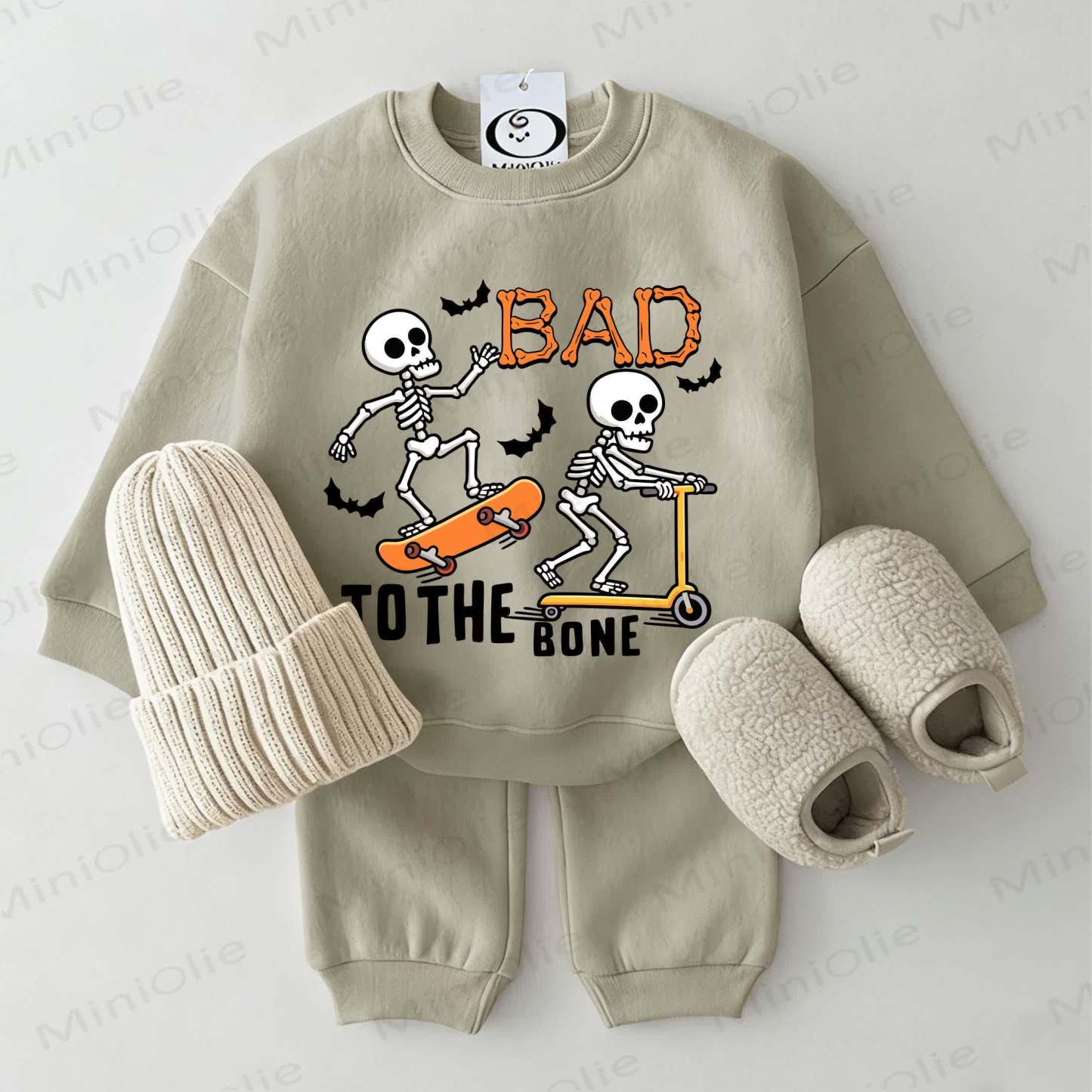 BAD TO THE BONE Baby Sportanzug , 2-teiliges Set - Grau Grün - 2-3J - image 1