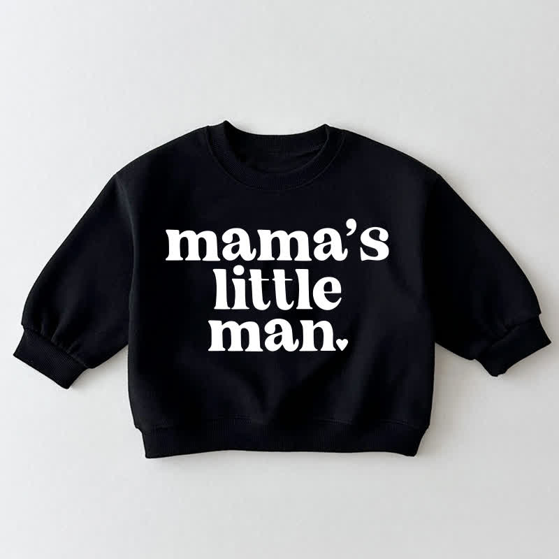 MAMA'S LITTLE MAN Baby Kleinkind Schwarz Sweatshirt - Schwarz - 3-5J - image 1