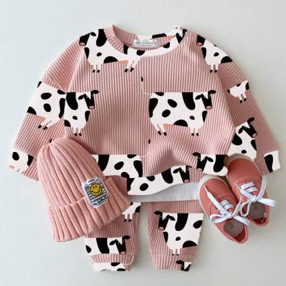 Baby Waffel Rosa -teiliges Set - Rosa - 2-3J - image 1