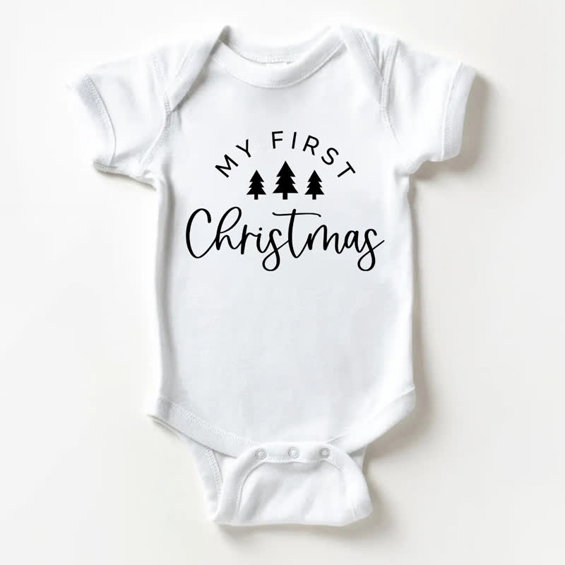 MY FIRST CHRISTMAS Baby Bodysuit mit Slogan , weiß - Weiß - 18-24M - image 1