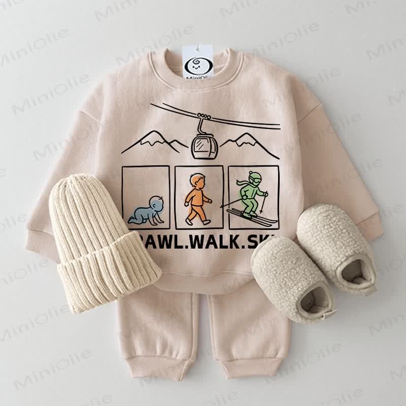 CRAWL.WALK.SKI Baby 2-teiliges Beige Set - Beige - 2-3J - image 1