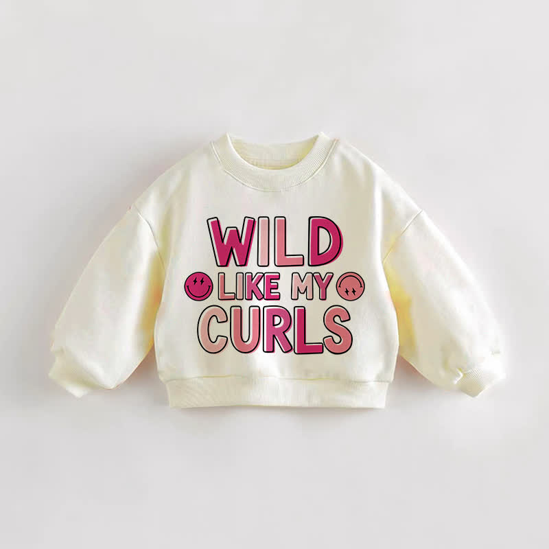 WILD LIKE MY CURLS Baby Kleinkind Creme Sweatshirt - Creme - 3-5J - image 1