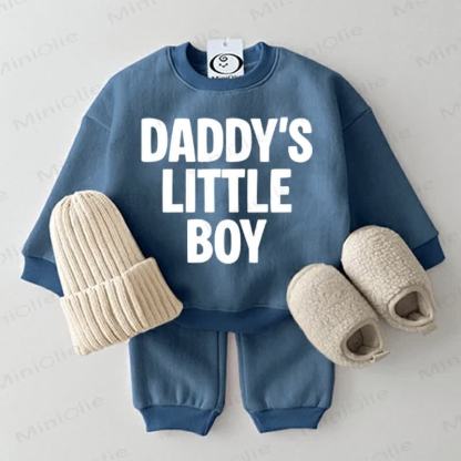 „DADDY'S LITTLE BOY “ Baby Sweatshirt Set, 2-teilig , Blau - Blau - 2-3J - image 1