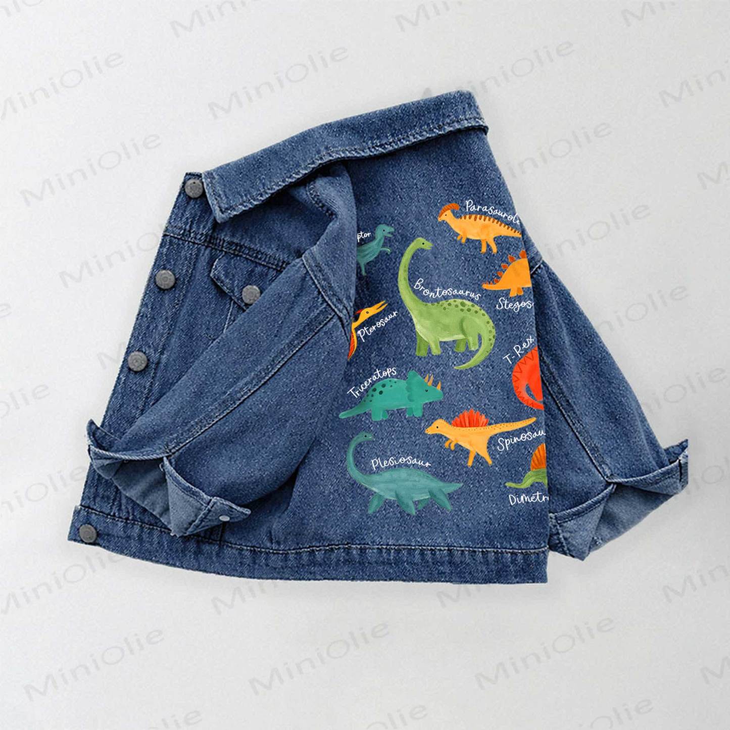 Jeansjacke mit Dinosaurier -Print für Kleinkind - Blau - 10-11J - image 1