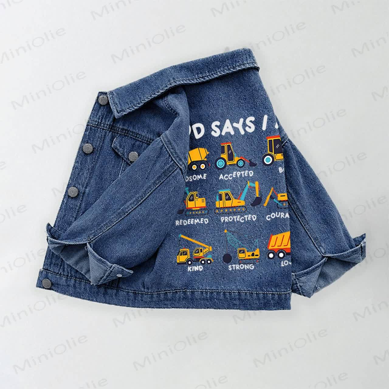 Denim mit LKW -Print für Kleinkind - Blau - 10-11J - image 1