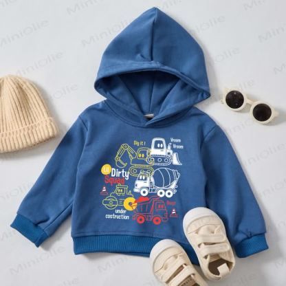 LIL DIRTY SQUAD DIG IT! UNDER CONSTRUCTION Baby Kleinkind - Hoodie mit Sweatshirt -Print - Blau - 3-5J - image 1