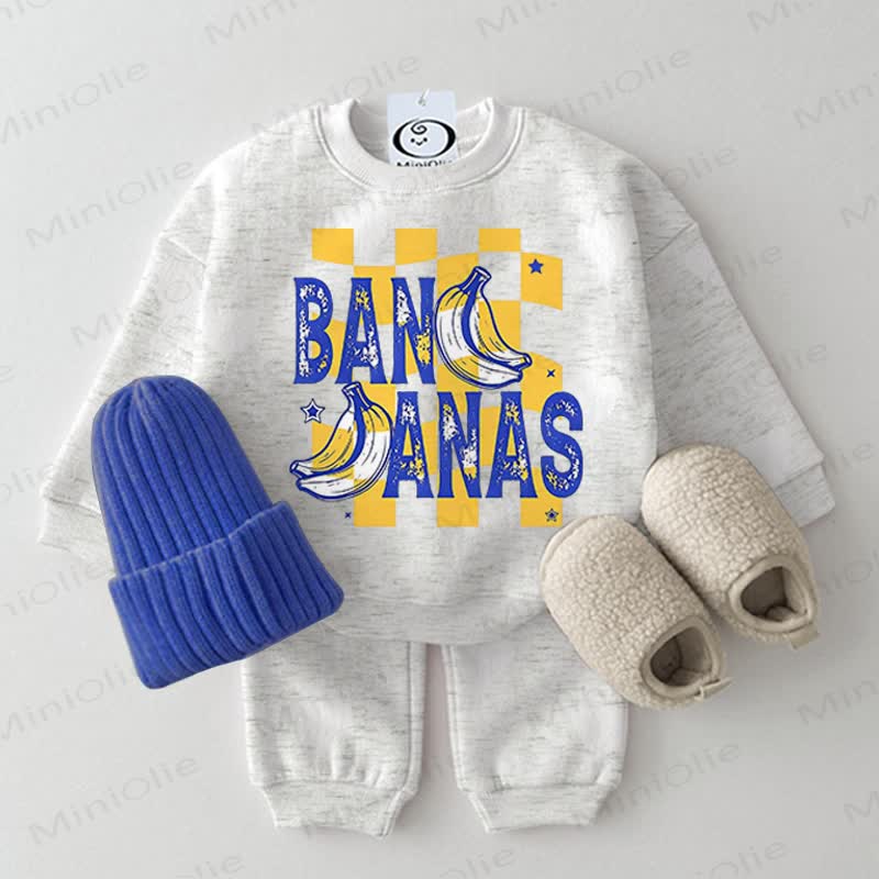 BANANAS Baby Hellgrau Sweatshirt mit Sternenmuster, 2-teiliges Set - Hellgrau - 2-3J - image 1