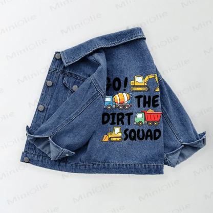 GO! THE DIRT SQUAD Jeansjacke mit LKW -Print für Kleinkind - Blau - 10-11J - image 1