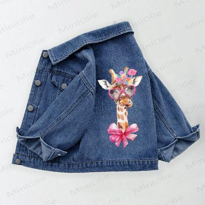 Niedliche Jeansjacke mit Schleife und Schleife für Kleinkind - Blau - 10-11J - image 1