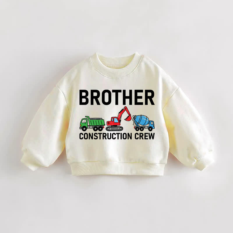 BROTHER CONSTRUCTION CREW Baby Kleinkind Creme Sweatshirt - Creme - 3-5J - image 1