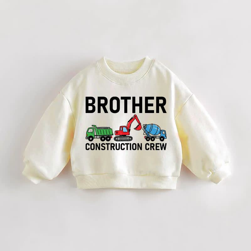BROTHER CONSTRUCTION CREW Baby Kleinkind Creme Sweatshirt - Creme - 3-5J - image 1