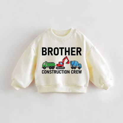 BROTHER CONSTRUCTION CREW Baby Kleinkind Creme Sweatshirt - Creme - 3-5J - image 1