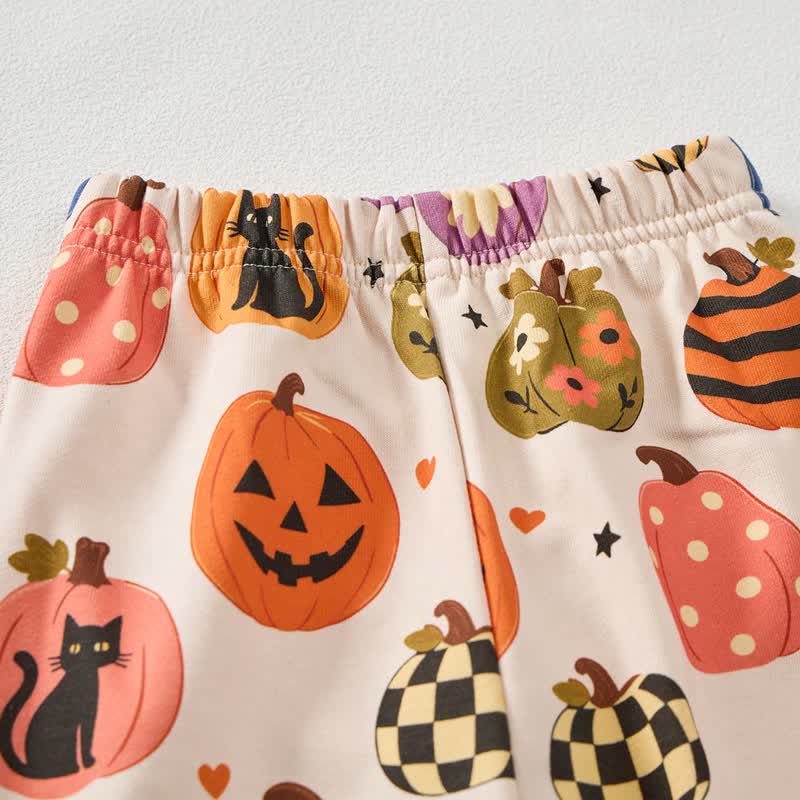 Baby Pumpkin Ghost Cat Print 2-teiliges Set - image 4
