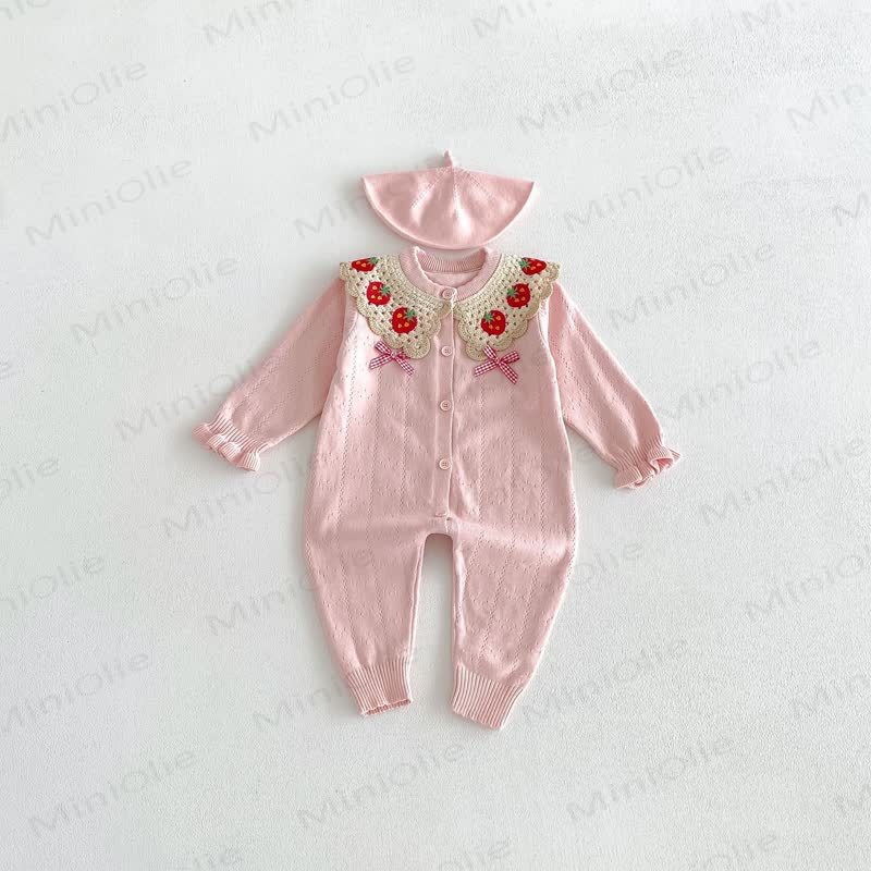 Baby Set aus Erdbeere, Strampler und Strampler - Rosa - 18-24M - image 5