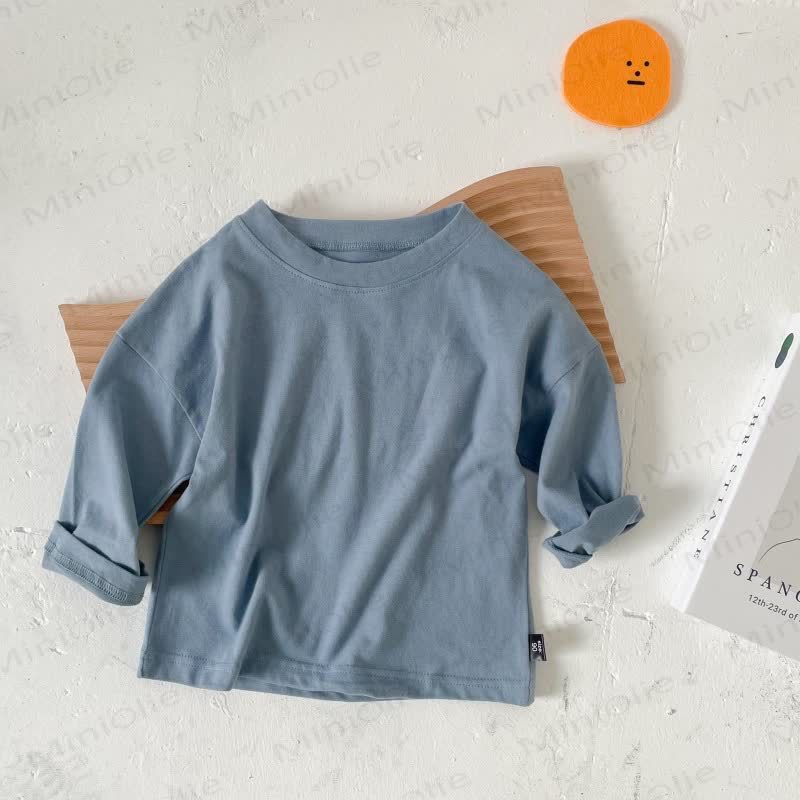 Kleinkind -Langarm-T-Shirt mit Einfarbig - Hellblau - 8-9J - image 9