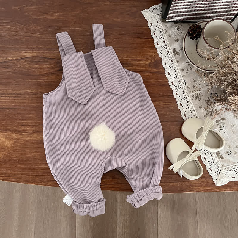 Baby Hase - Overalls mit lila Hasenmotiv oder Streifen Spitze - Lila - 2-3J - image 3