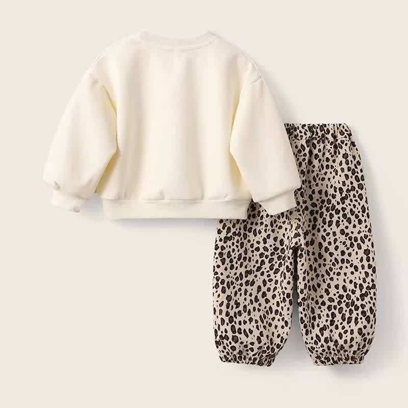 Kleinkind Baby Leoparden - Sweatshirt und Hose , 2-teiliges Set - image 2