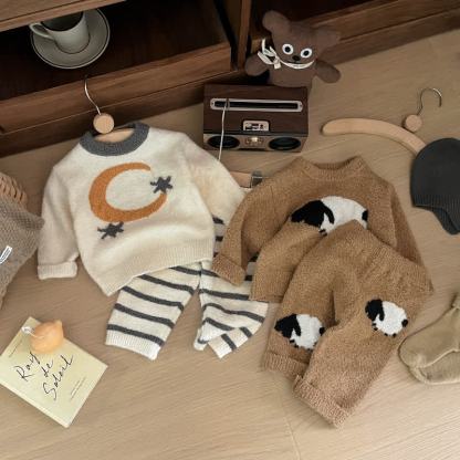 Baby Vlies Sweatshirt und Hose , 2-teiliger Pyjama- Set - image 1